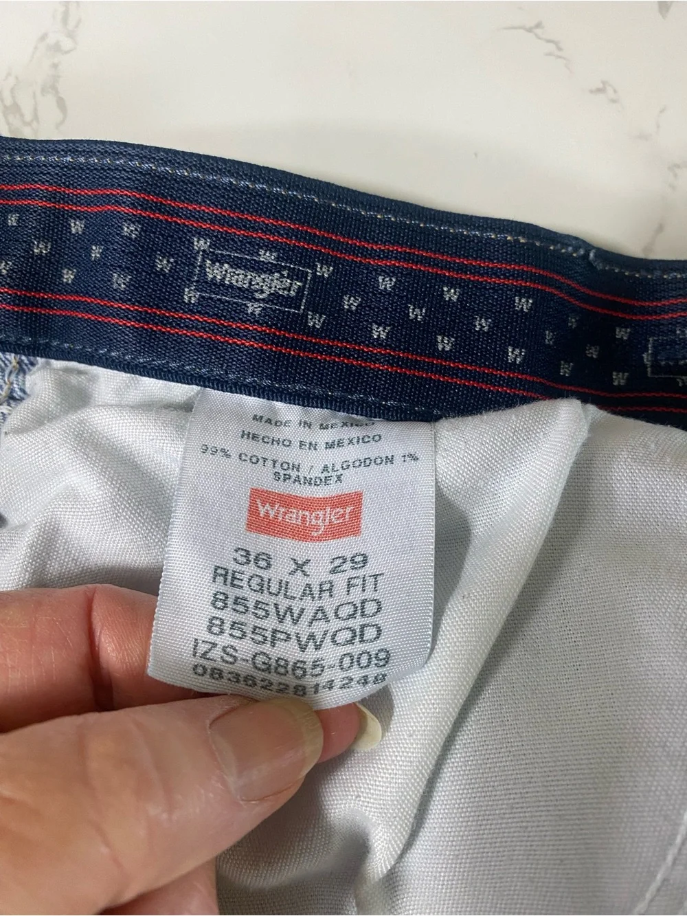 Wrangler Men's Straight Jeans in Blue Denim 36x29 Comfort Flex Waist